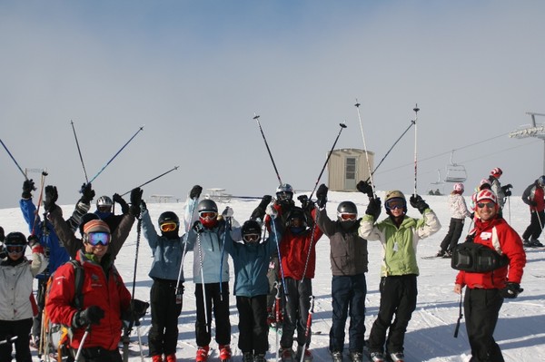 TC Freeski Camp with Geoff Small (front left), one of the world's top freeskiers